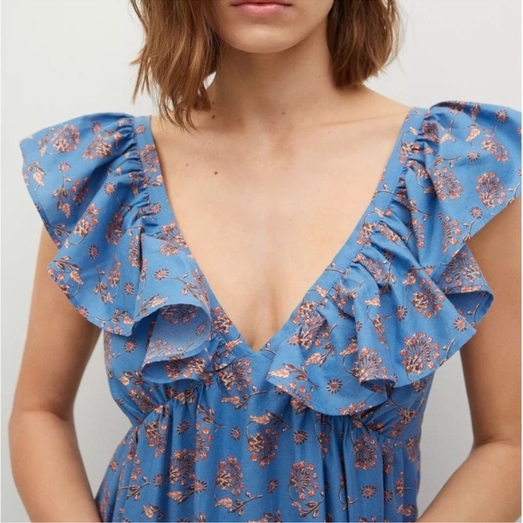 Mango Ruffle Maxi Dress - Picture 3 of 8